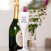 CHEERS NO. 1 SAVE WATER DRINK CHAMPAGNE SUPERGLAS 100ML WITH PRINT – Image 2