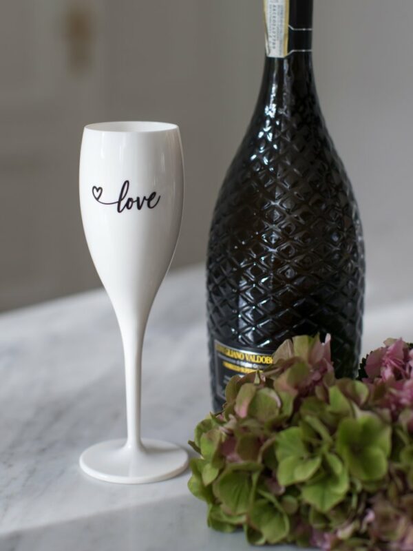 CHEERS NO. 1 LOVE SUPERGLAS SET OF 2 WITH PRINT