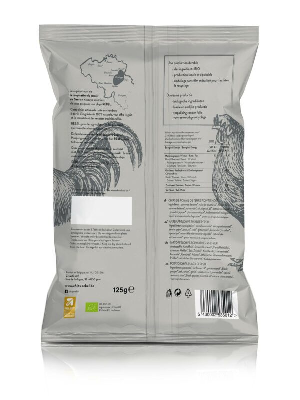CHIPS REBEL POIVRE NOIR  125GR