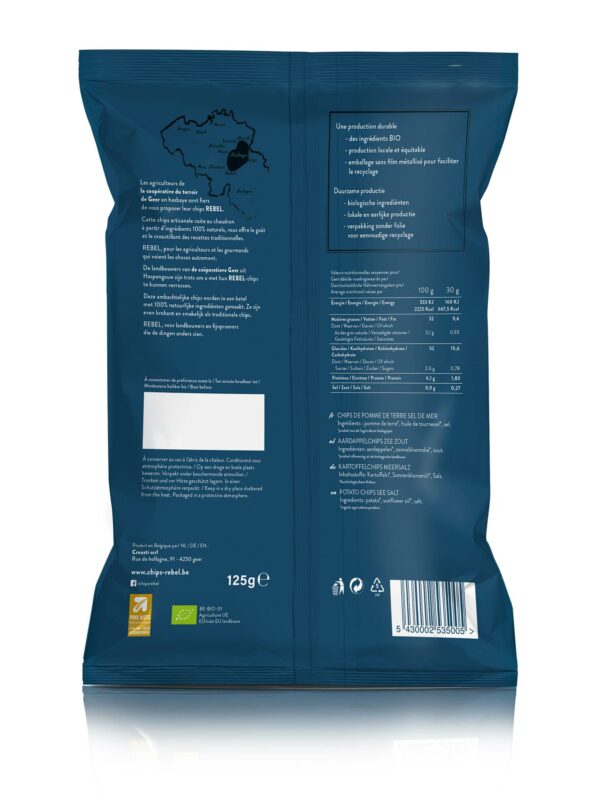 CHIPS REBEL SEL DE MER   125GR