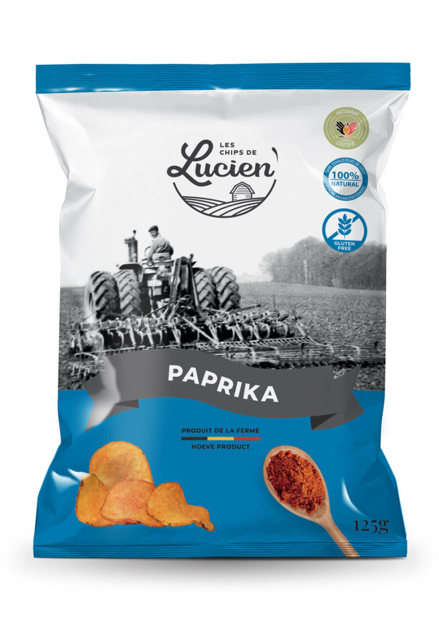 CHIPS DE LUCIEN PAPRIKA  125GR