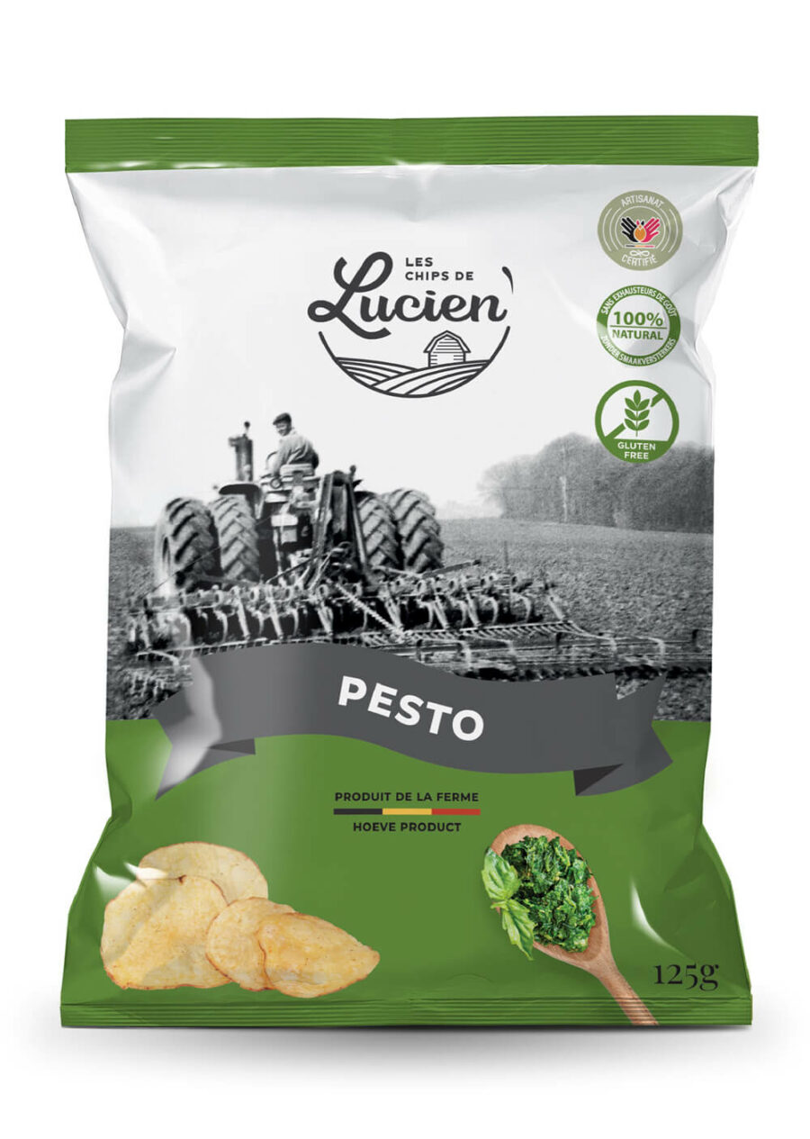 CHIPS DE LUCIEN PESTO   125GR