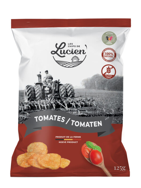 CHIPS DE LUCIEN TOMATES  BASILIC  125GR
