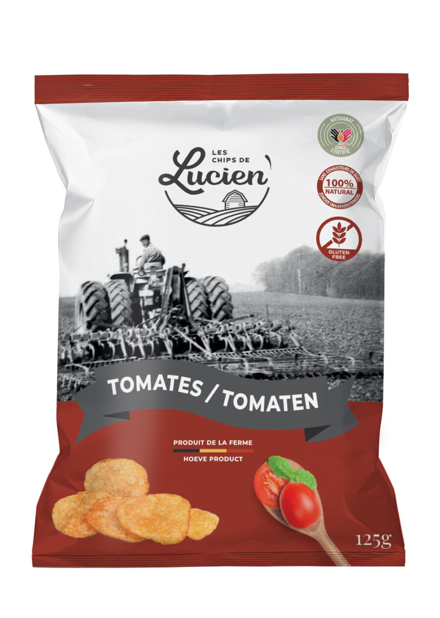CHIPS DE LUCIEN TOMATES  BASILIC  125GR