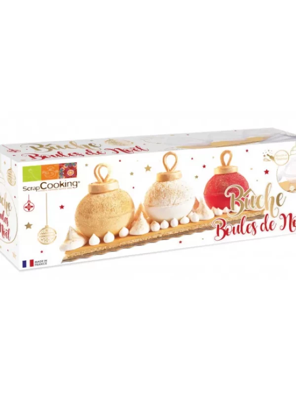 Kit moule bûche boules de Noël