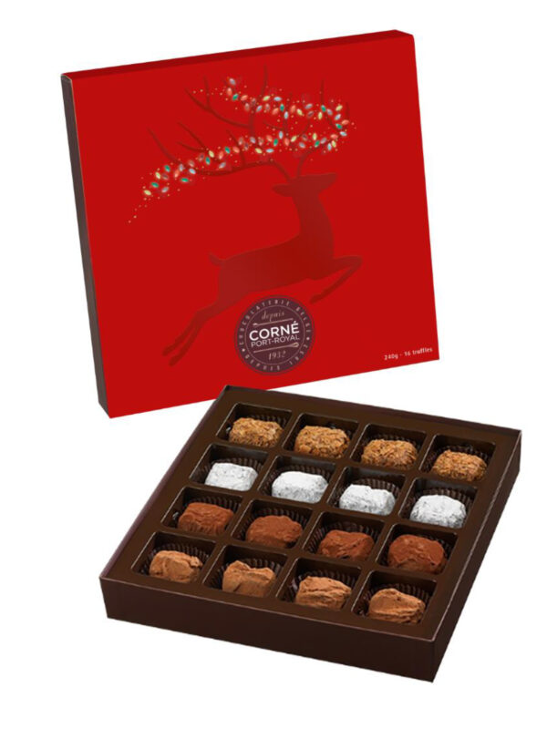 Boite cadeaux Noël – Assortiment de 16 truffes