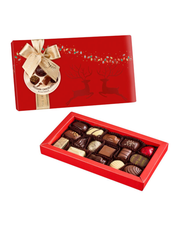 Boite rectangle 16 pralines Noël