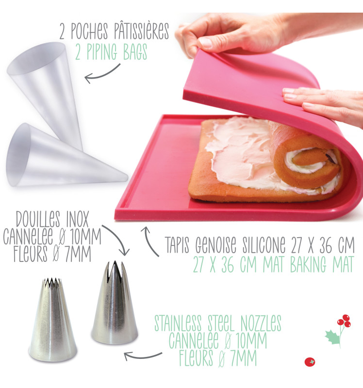 SCRAP COOKING - Kit Bûche Tricot - Dessert de Noël Original - Avec
