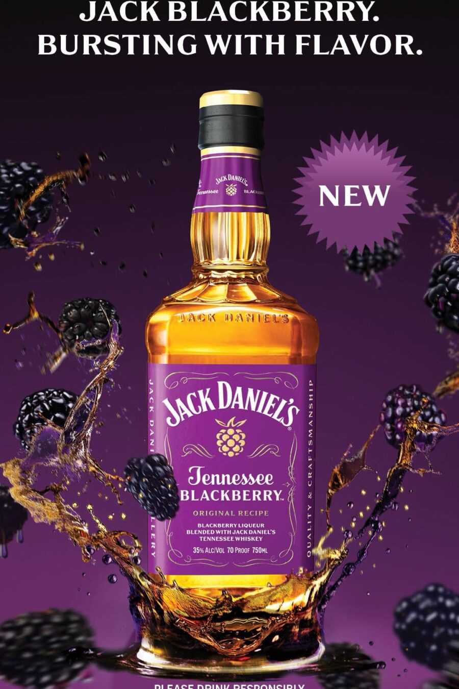 Jack Daniel's Tennessee Blackberry 0,7L + 2 verres offerts – Image 2